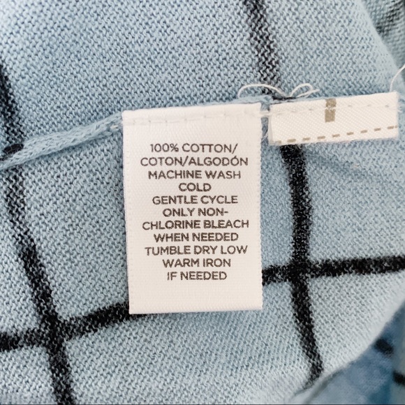 LOFT Windowpane Plaid Lightweight Cardigan Sweater - Picture 7 of 7